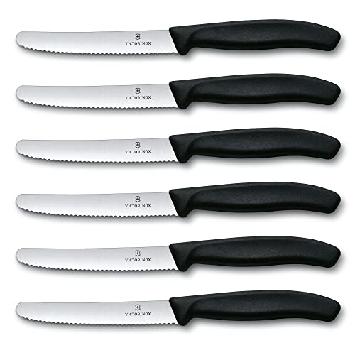  isheTao Steak Knives, Steak Knife Set of 6, 4.5 inches