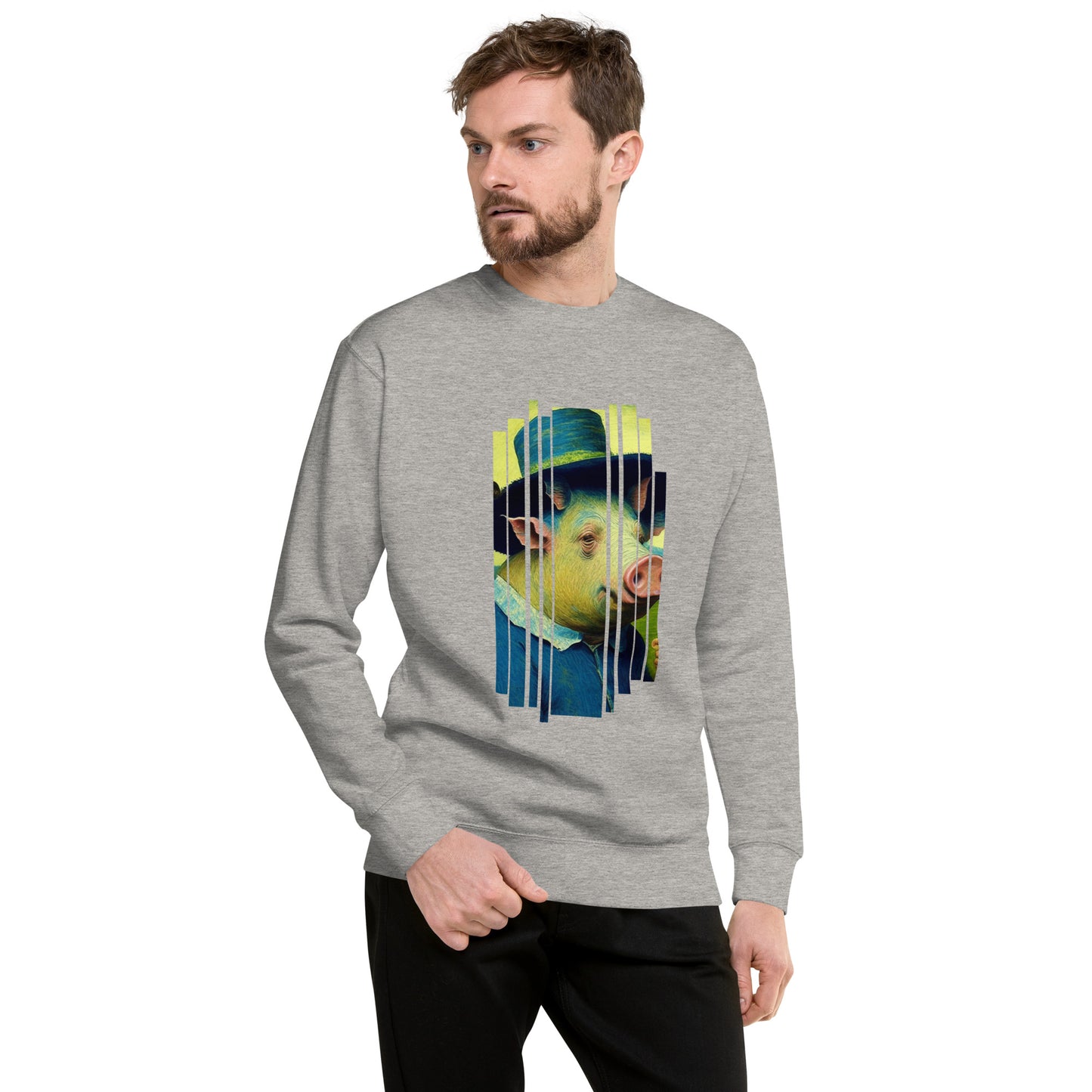 Men Organic Cotton Sweatshirt // Van Pork