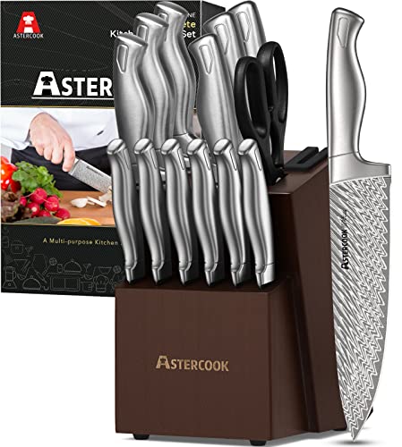 Astercook 21 Pieces Knife Sets with Built-in Sharpener - Deals Finders