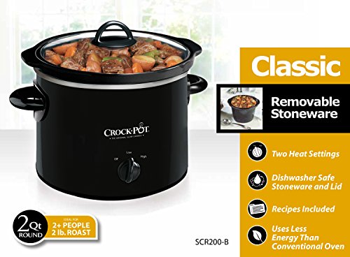 Crock-Pot Small 2 Quart Round Manual Slow Cooker