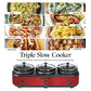 Elite Platinum Triple Slow Cooker Buffet Server