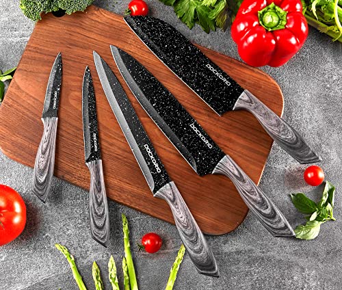 Dockorio Kitchen Knife Set with Block 19 PCS