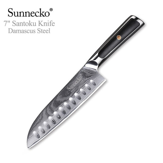 7-inch Sunnecko Damascus Santoku Knife - carnivoresclub