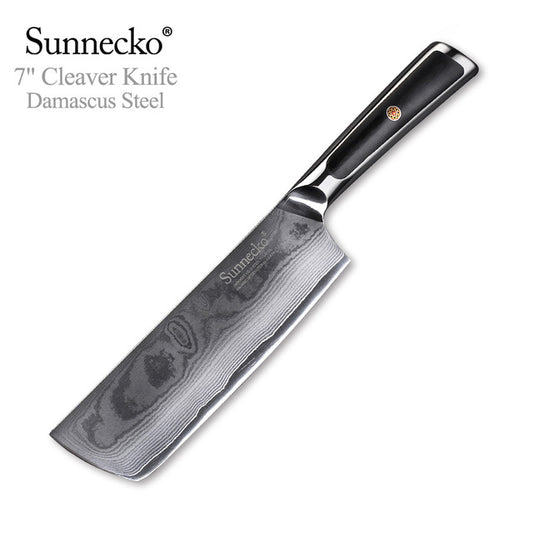 7-inch Sunnecko Damascus Cleaver Knife - carnivoresclub